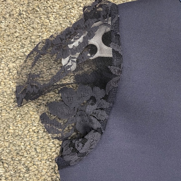 Dolls & Divas Couture Scuba Dress with lace cap sleeve Size 12 - Picture 2 of 8